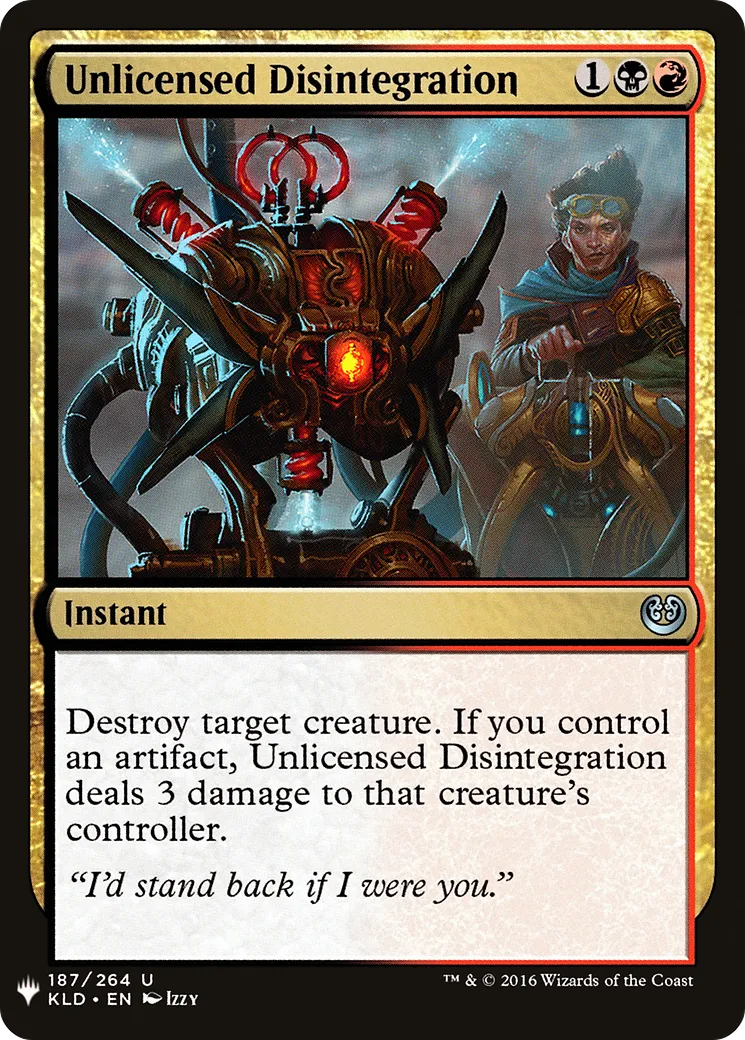 Désintégration illicite — The List — Magic: The Gathering