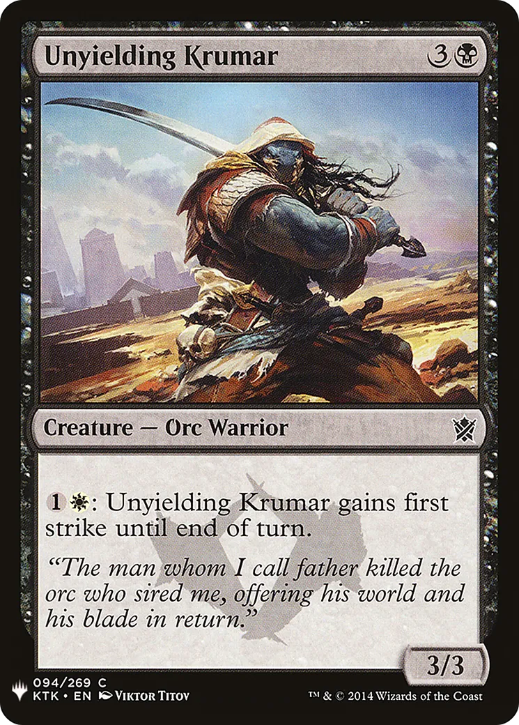 Krumar inflexible — The List — Magic: The Gathering