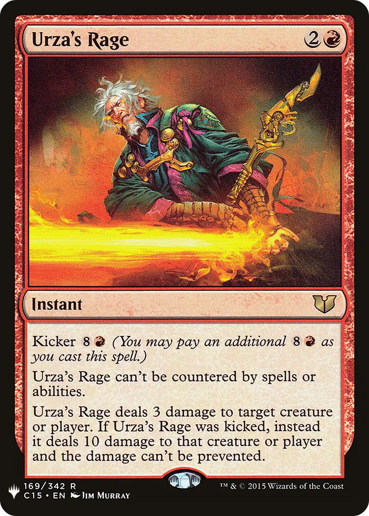 Rage selon Urza — The List — Magic: The Gathering