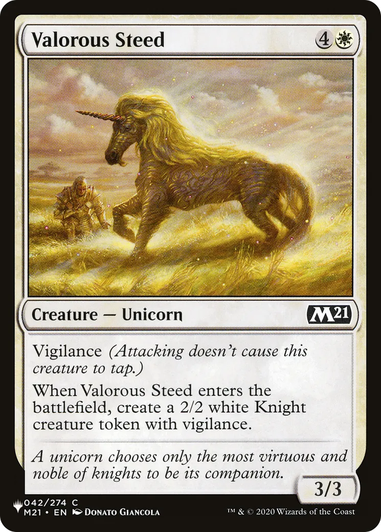 Destrier valeureux — The List — Magic: The Gathering