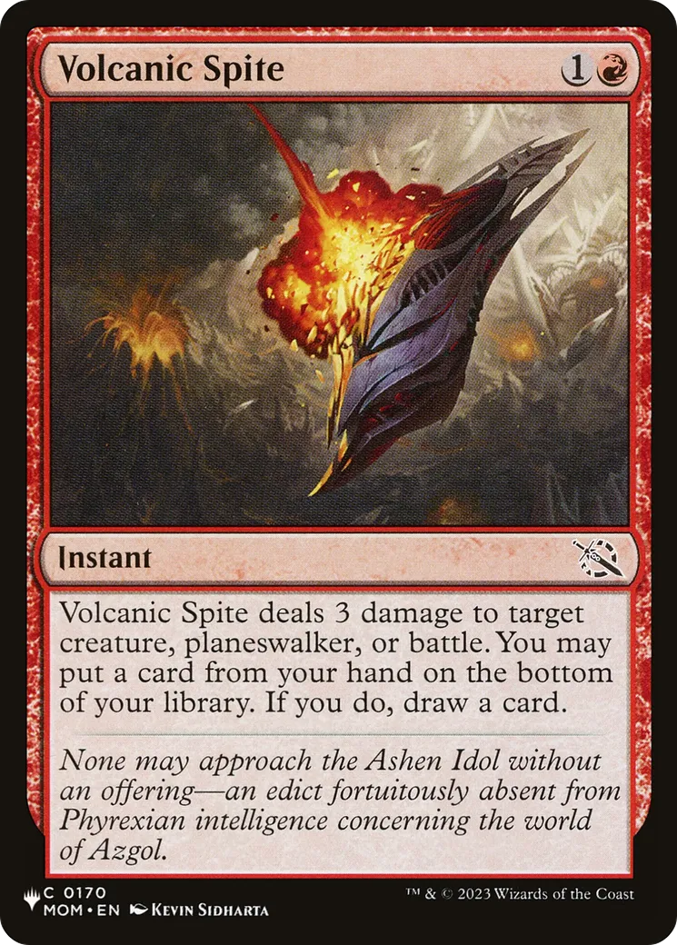Volcanic Spite — The List — Magic: The Gathering