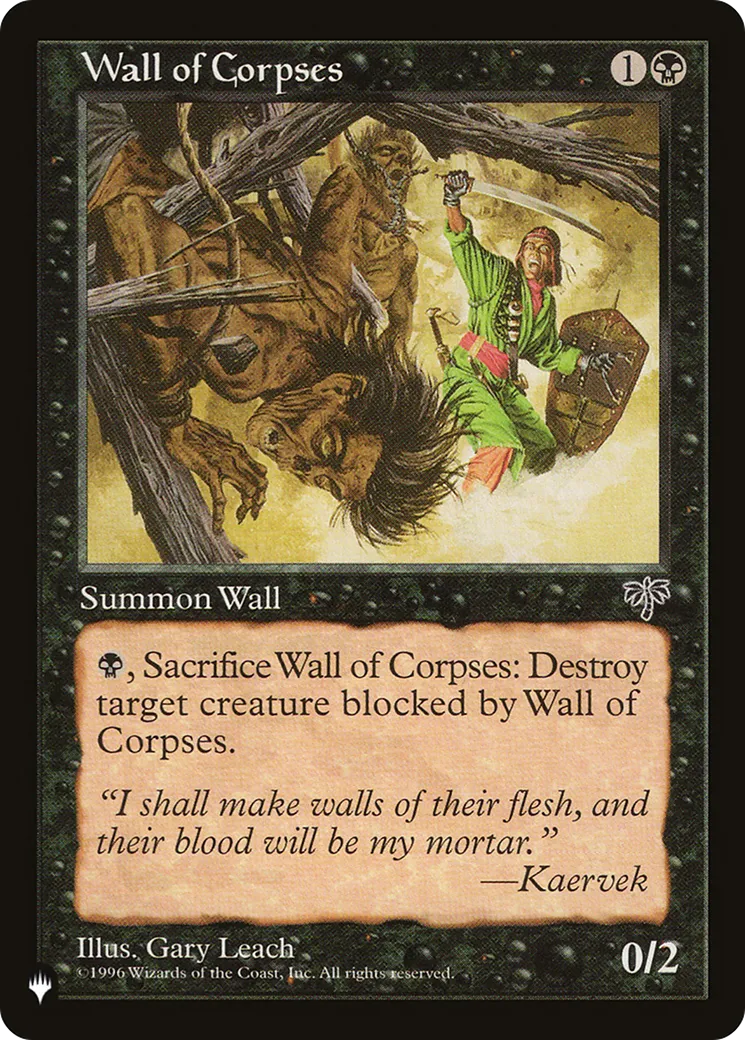 Wall of Corpses — The List — Magic: The Gathering