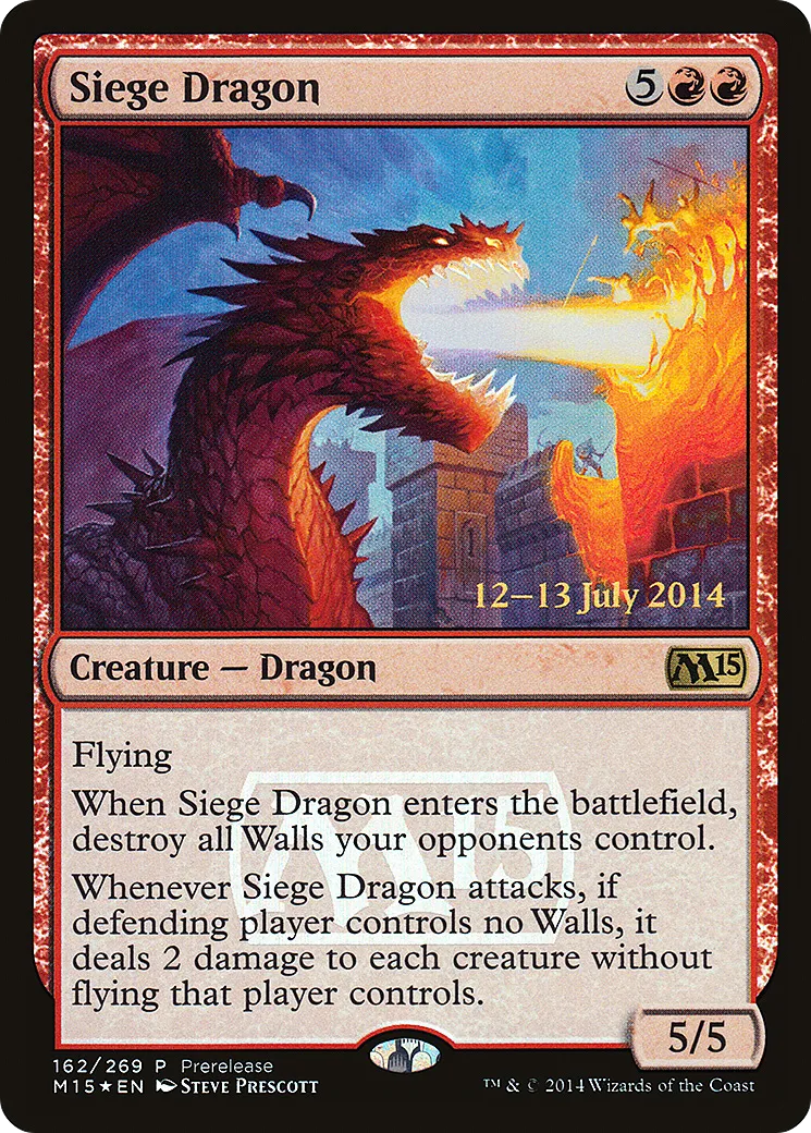 Dragon de siège — Magic 2015 Promos — Magic: The Gathering
