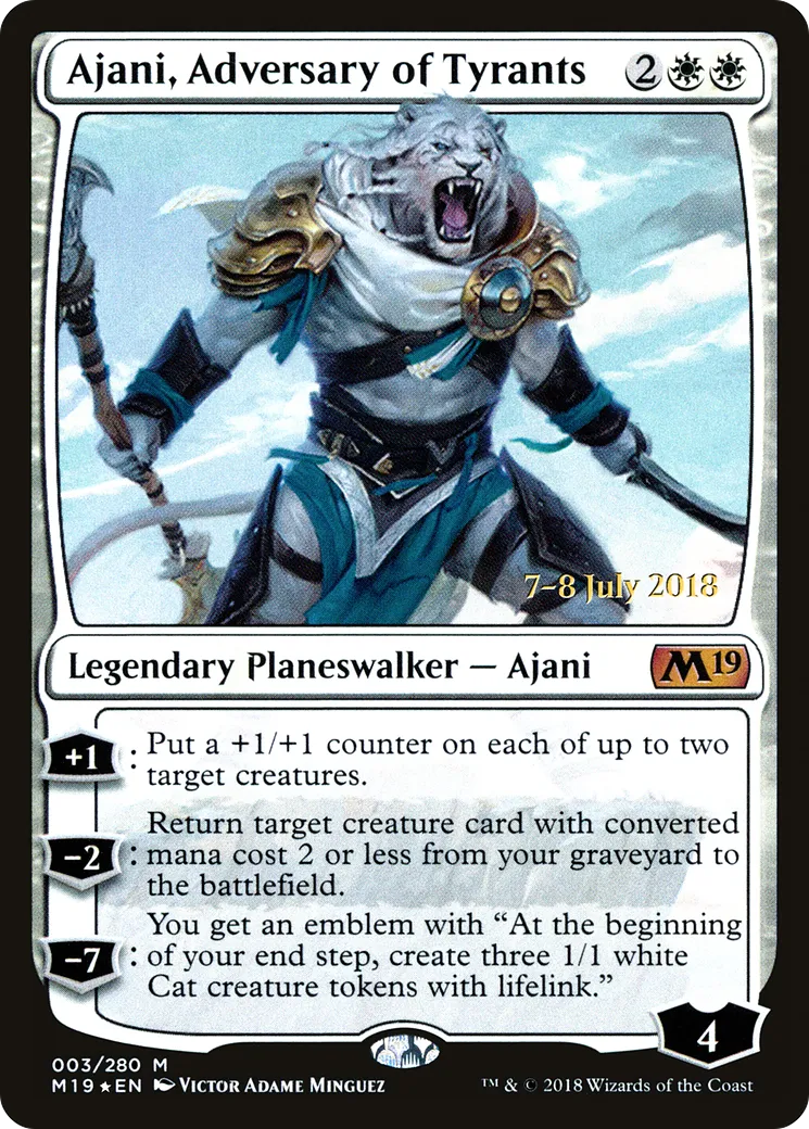 Ajani, adversaire des tyrans — Core Set 2019 Promos — Magic: The Gathering