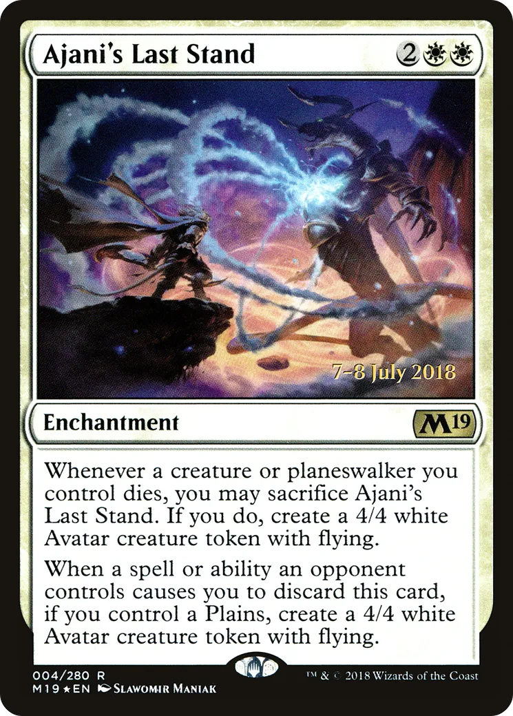 La dernière bataille d'Ajani — Core Set 2019 Promos — Magic: The Gathering