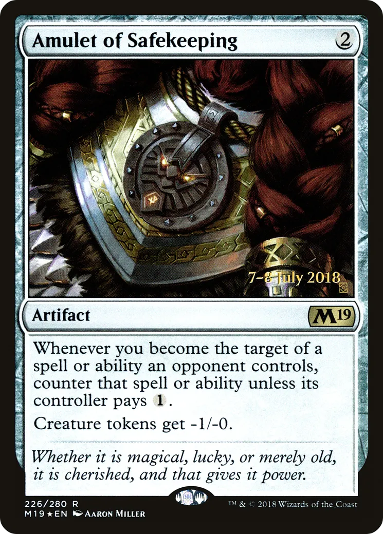 Amulet of Safekeeping — Core Set 2019 Promos — Magic: The Gathering