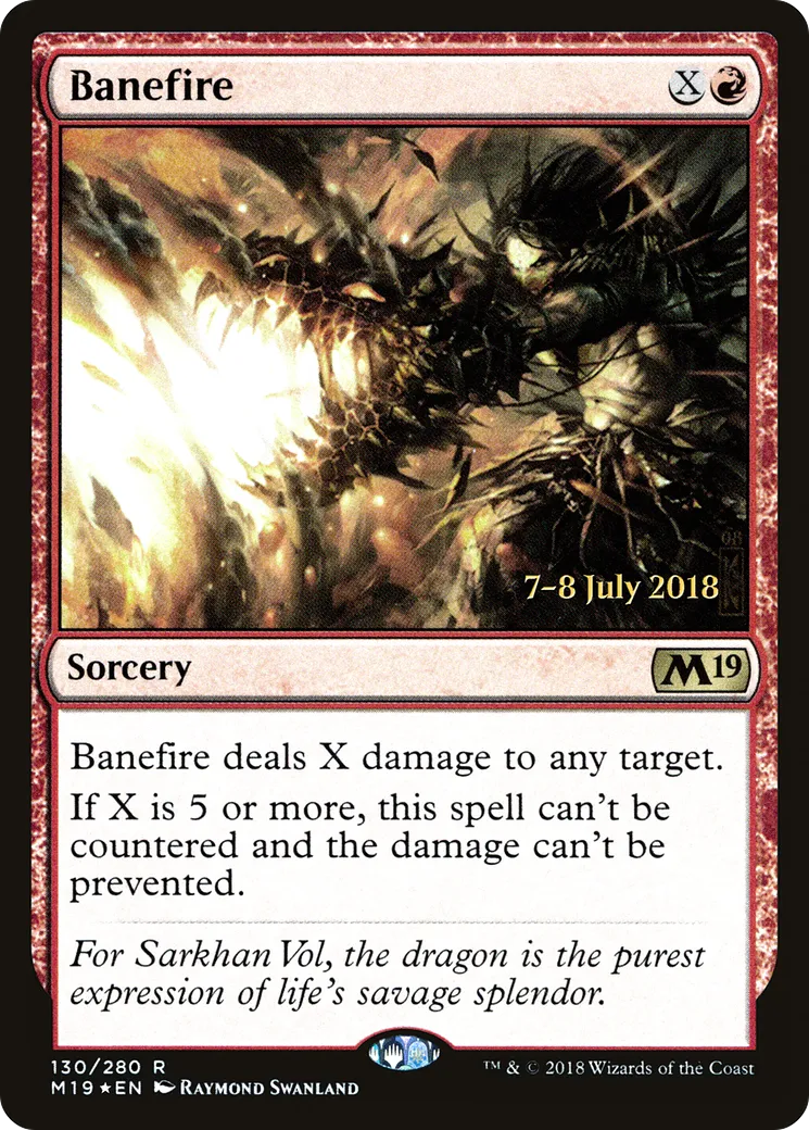 Banefire from Core Set 2019 Promos - Magic: The Gathering