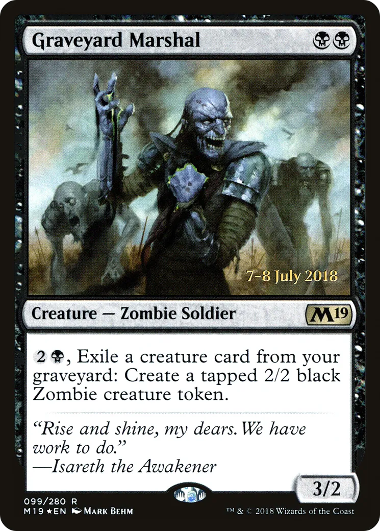 Maréchal de cimetière — Core Set 2019 Promos — Magic: The Gathering