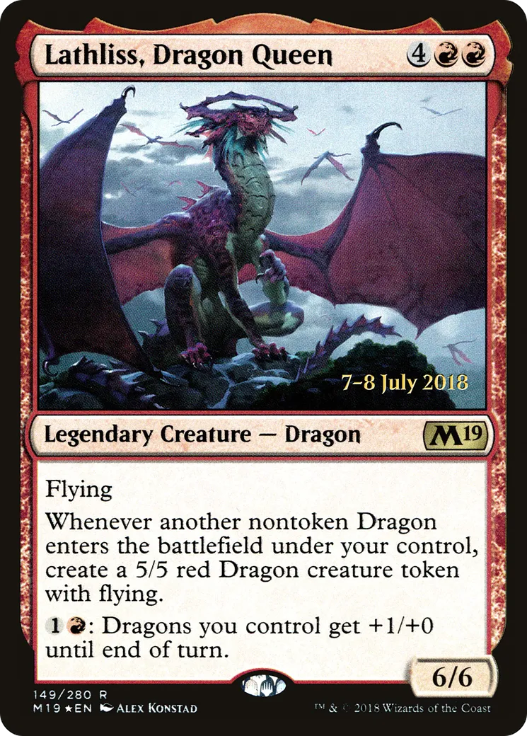 Lathliss, reine des dragons — Core Set 2019 Promos — Magic: The Gathering