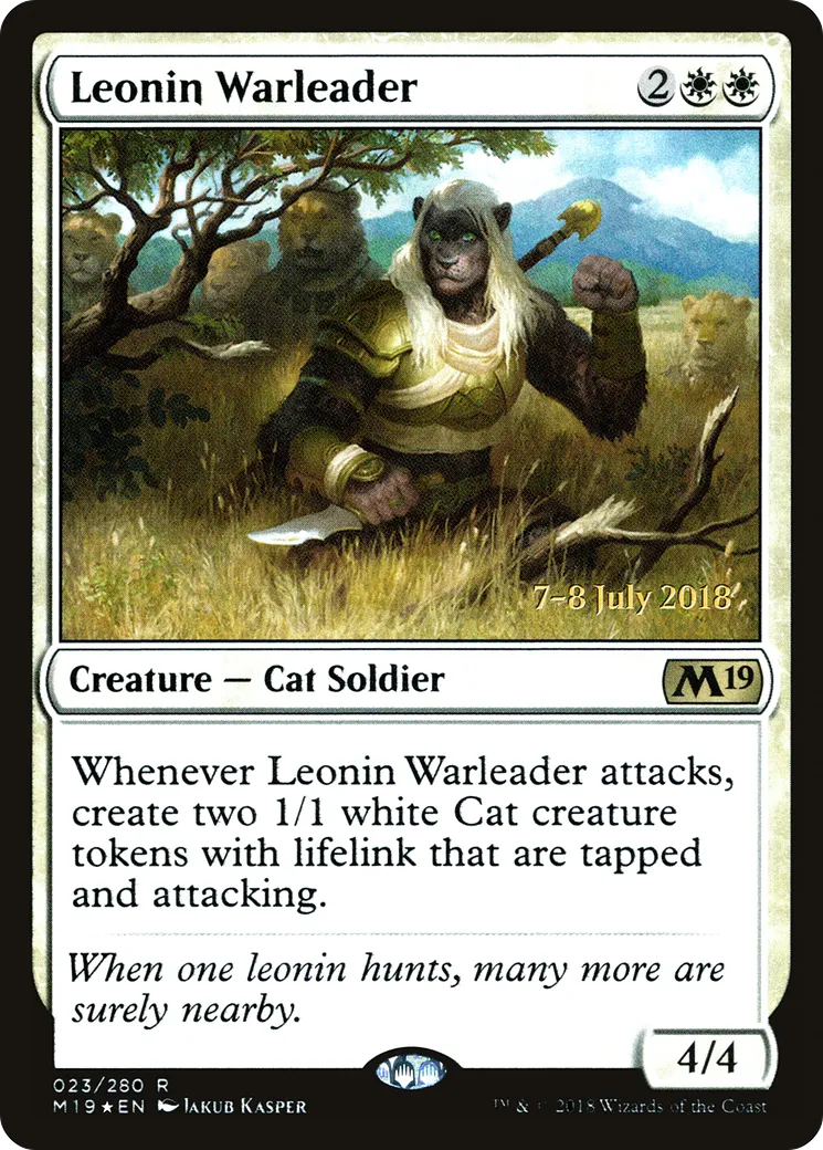 Leonin Warleader — Core Set 2019 Promos — Magic: The Gathering