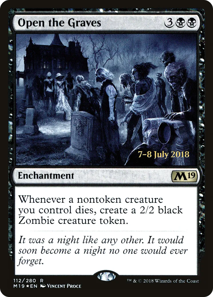 Open the Graves — Core Set 2019 Promos — Magic: The Gathering
