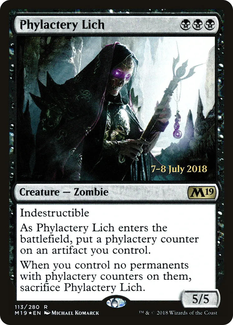 Liche aux phylactères — Core Set 2019 Promos — Magic: The Gathering