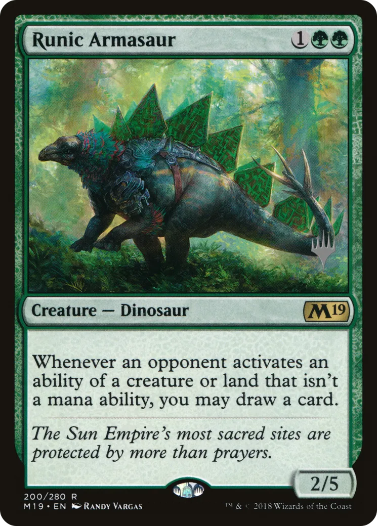 Armosaure runique — Core Set 2019 Promos — Magic: The Gathering