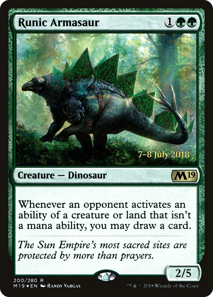 Runic Armasaur — Core Set 2019 Promos — Magic: The Gathering