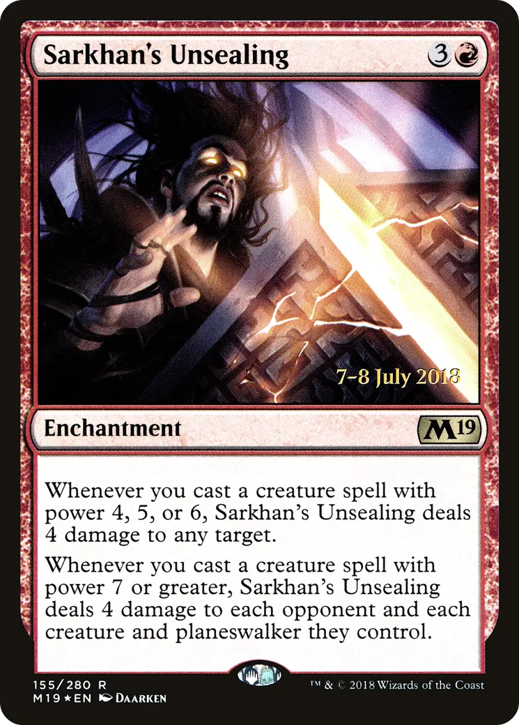 Descellement de Sarkhan — Core Set 2019 Promos — Magic: The Gathering