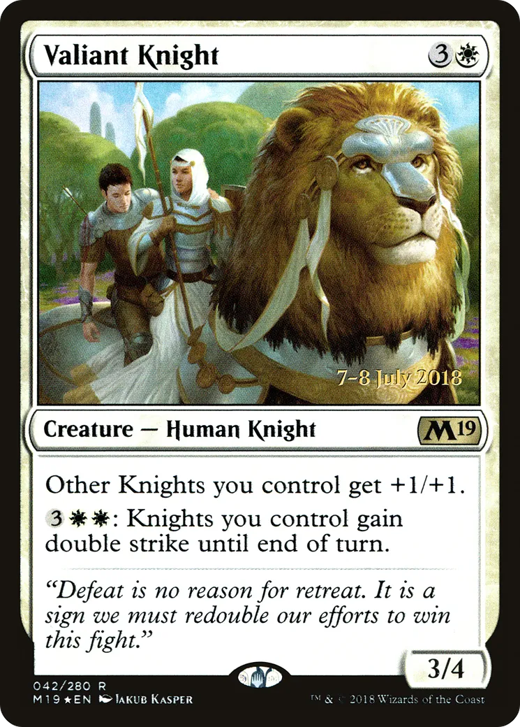 Chevalière valeureuse — Core Set 2019 Promos — Magic: The Gathering