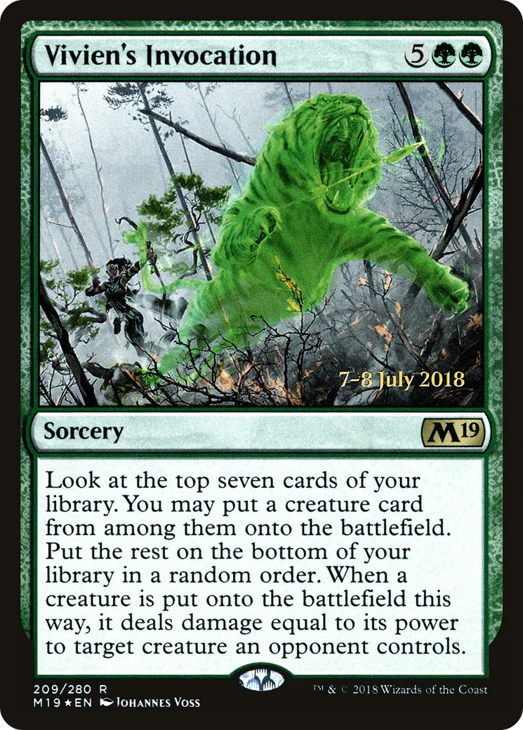 Vivien's Invocation — Core Set 2019 Promos — Magic: The Gathering