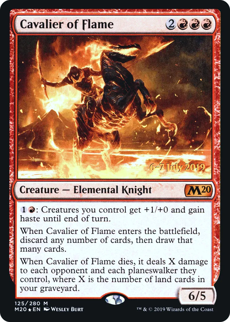 Cavalier des flammes from Core Set 2020 Promos - Magic: The Gathering