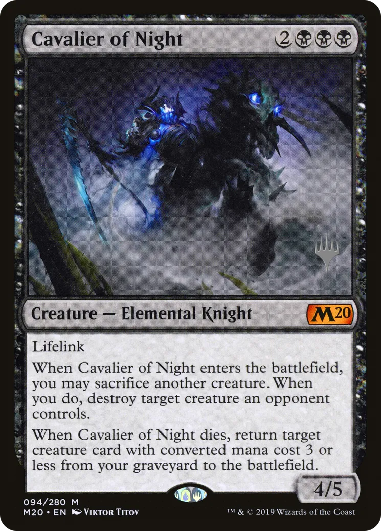 Cavalier of Night — Core Set 2020 Promos — Magic: The Gathering