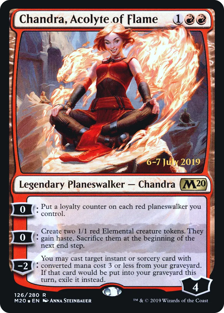 Chandra, Acolyte of Flame — Core Set 2020 Promos — Magic: The Gathering