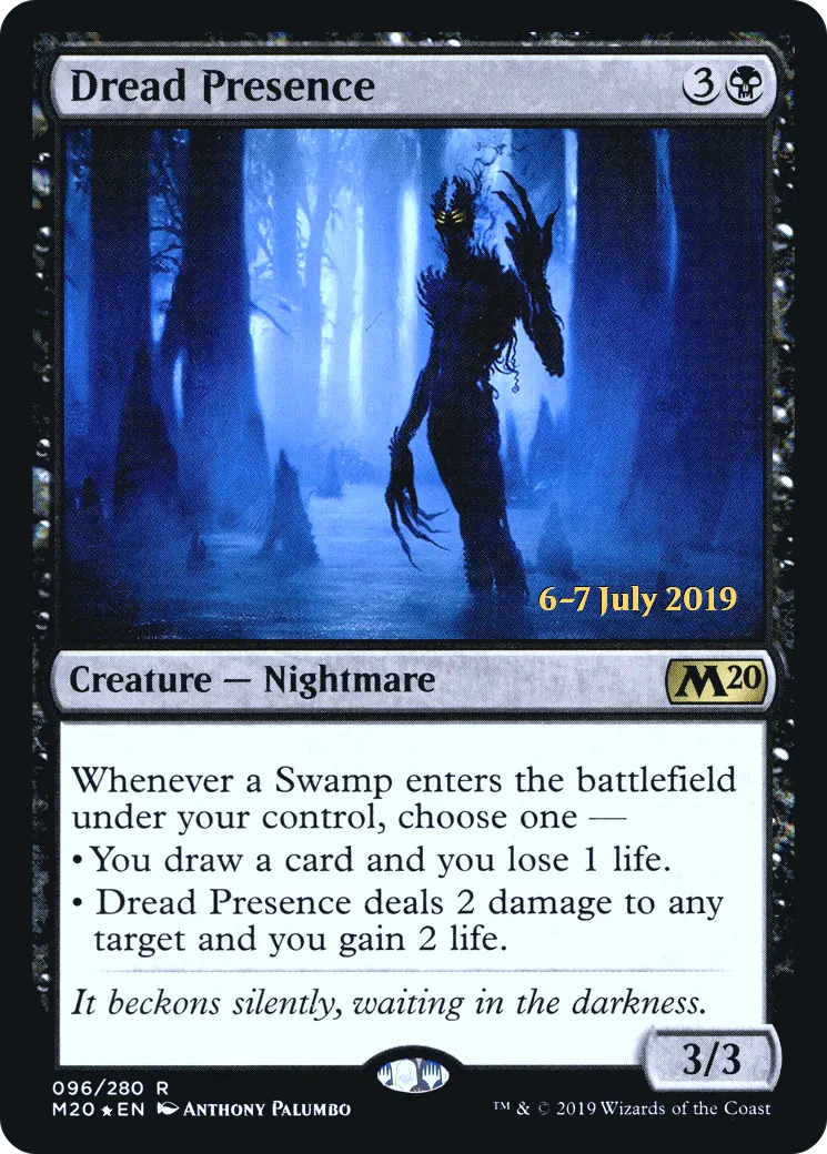 Dread Presence from Core Set 2020 Promos - Magic: The Gathering