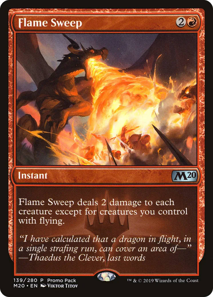 Balayage de flammes — Core Set 2020 Promos — Magic: The Gathering