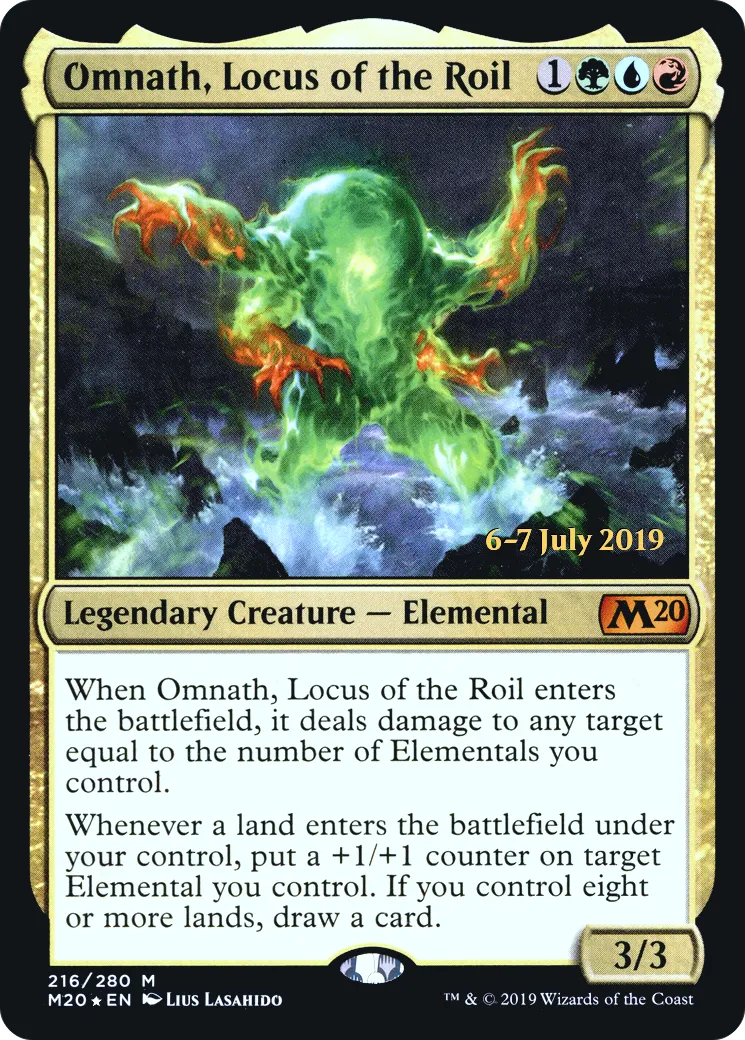 Omnath, Locus du Roulis — Core Set 2020 Promos — Magic: The Gathering