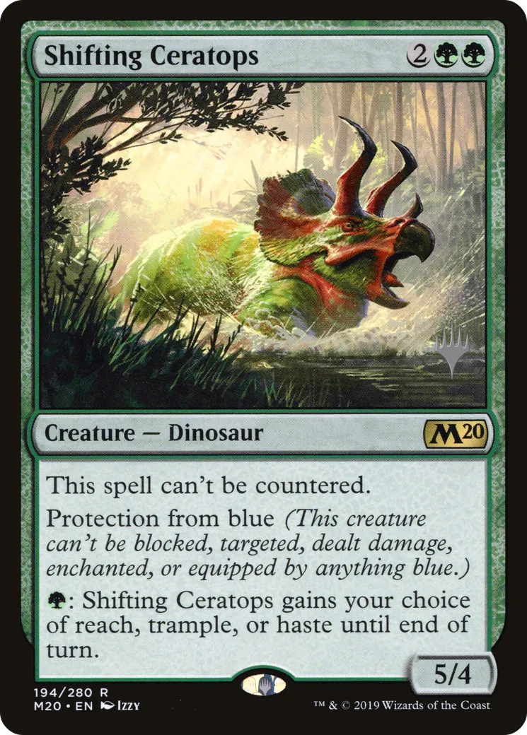 Cératops changeant from Core Set 2020 Promos - Magic: The Gathering