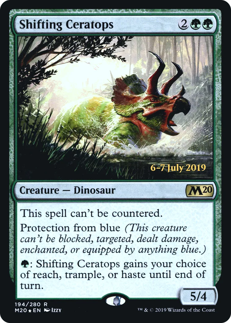 Shifting Ceratops — Core Set 2020 Promos — Magic: The Gathering