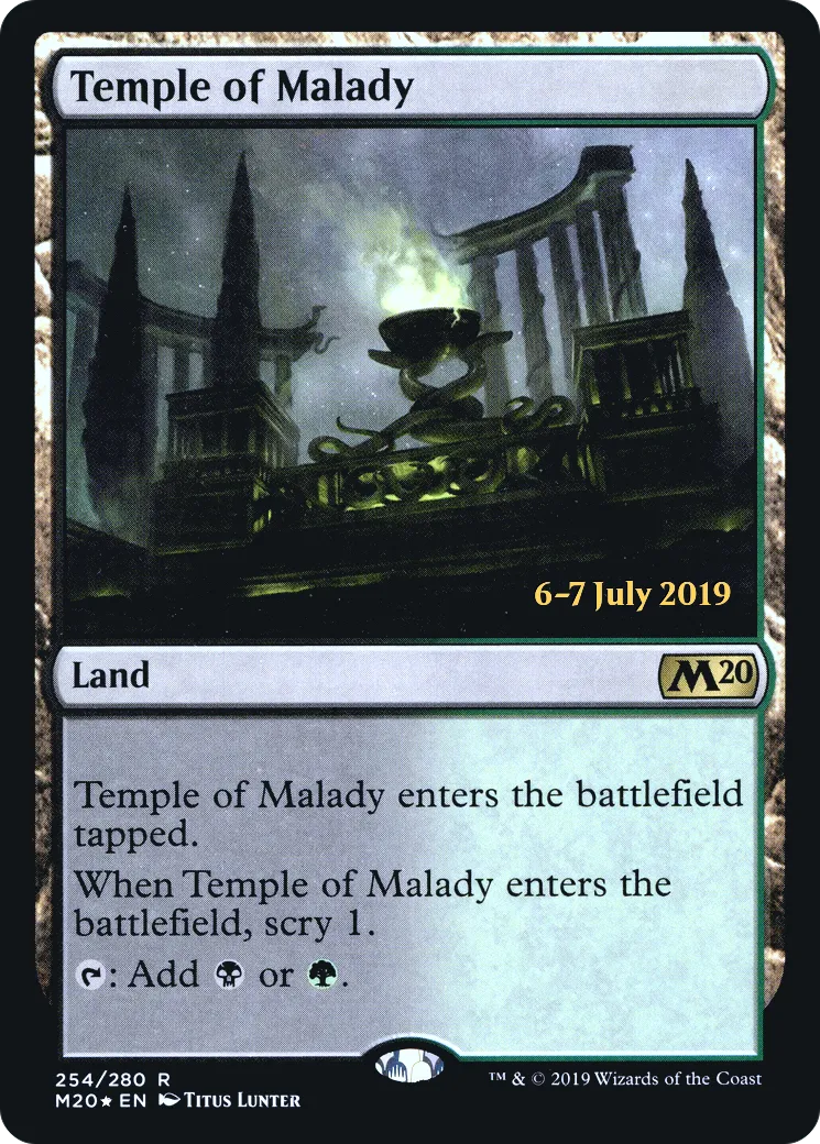 Temple de la maladie — Core Set 2020 Promos — Magic: The Gathering