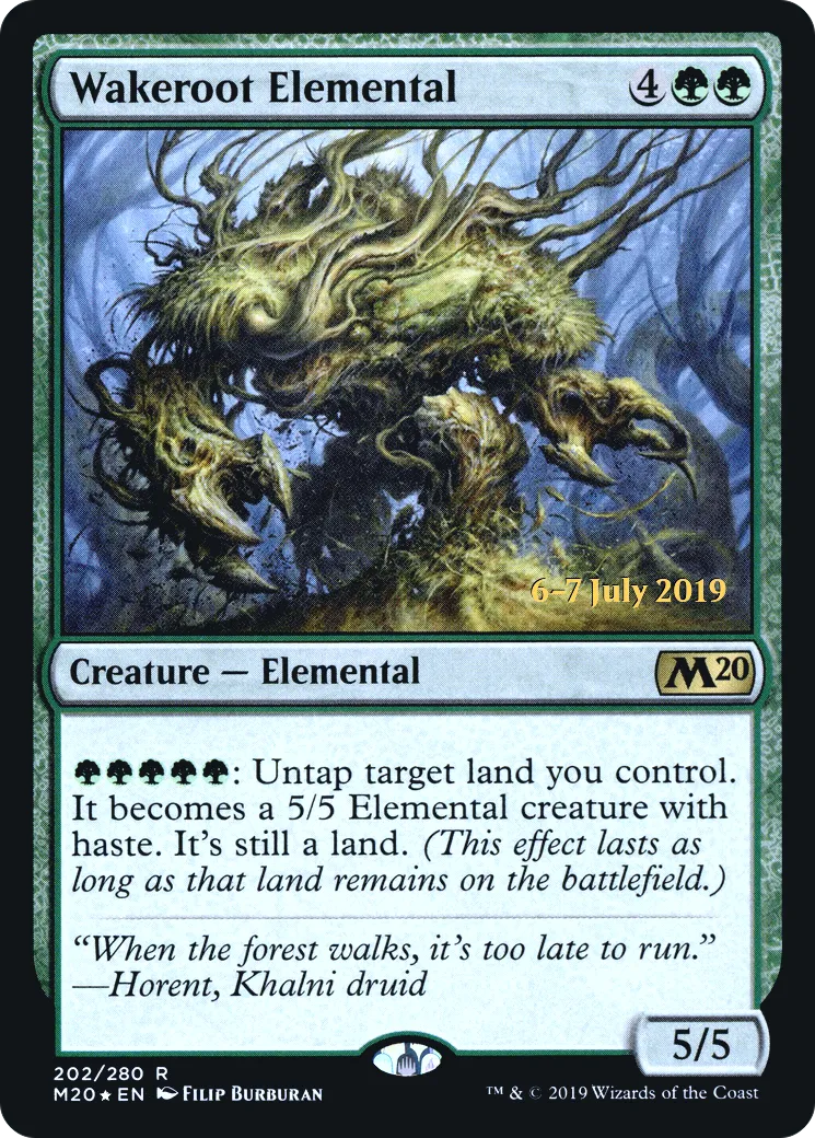 Wakeroot Elemental — Core Set 2020 Promos — Magic: The Gathering