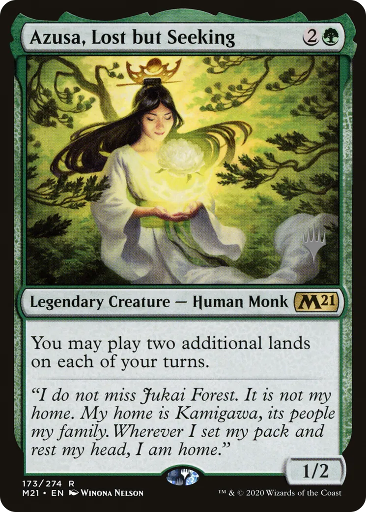 Azusa, Lost but Seeking — Core Set 2021 Promos — Magic: The Gathering