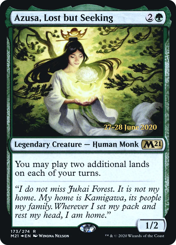 Azusa, Lost but Seeking — Core Set 2021 Promos — Magic: The Gathering
