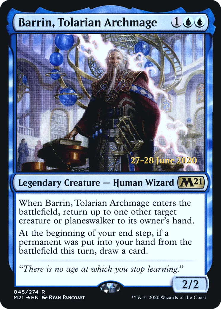 Barrin, Tolarian Archmage — Core Set 2021 Promos — Magic: The Gathering