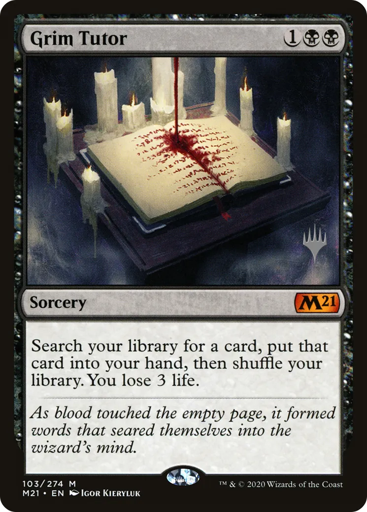 Grim Tutor — Core Set 2021 Promos — Magic: The Gathering