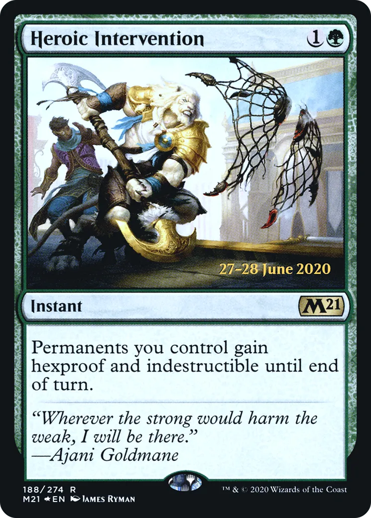 Intervention héroïque — Core Set 2021 Promos — Magic: The Gathering