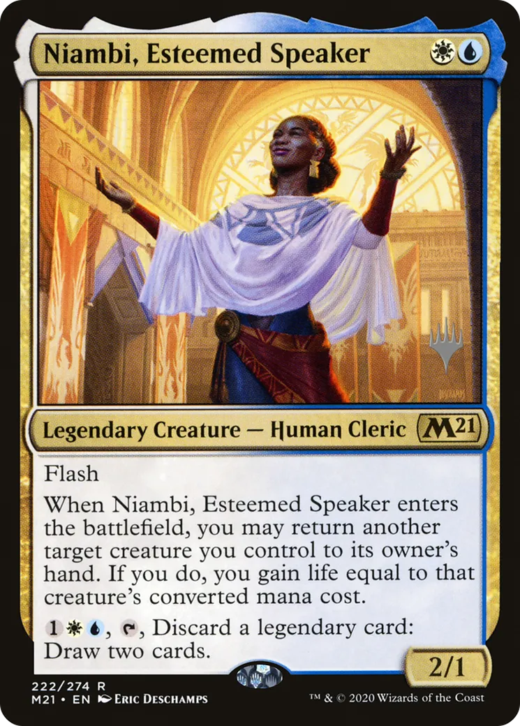Niambi, Esteemed Speaker — Core Set 2021 Promos — Magic: The Gathering