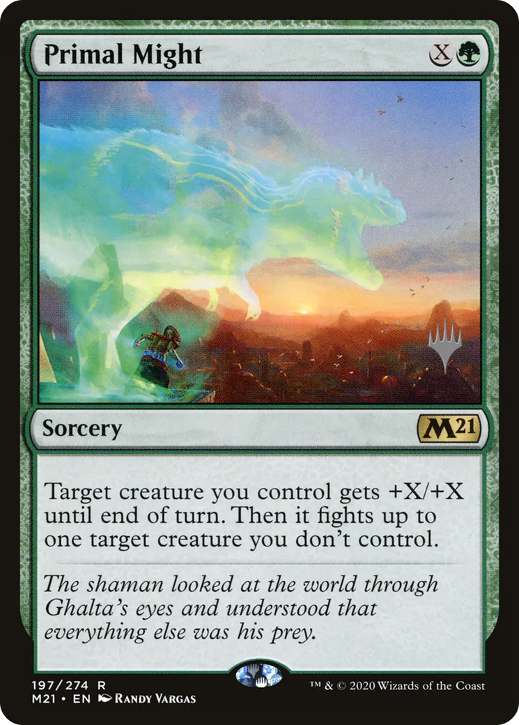 Primal Might — Core Set 2021 Promos — Magic: The Gathering