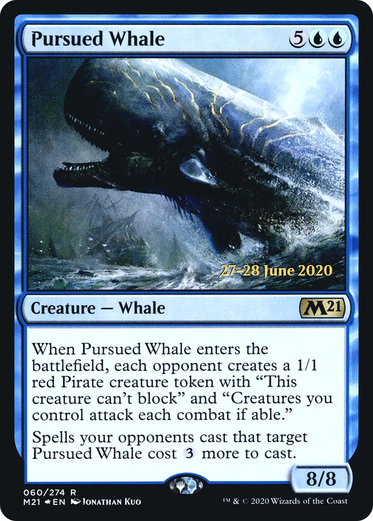 Pursued Whale from Core Set 2021 Promos - Magic: The Gathering