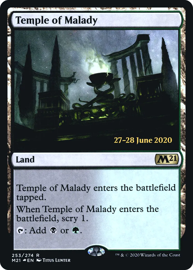 Temple de la maladie — Core Set 2021 Promos — Magic: The Gathering
