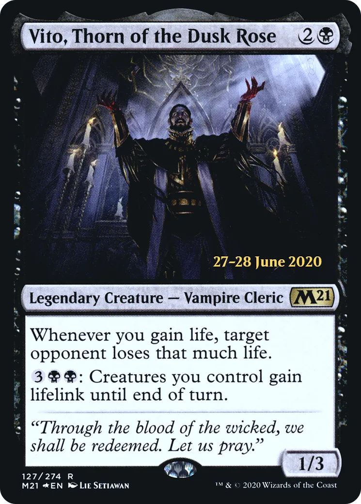 Vito, Thorn of the Dusk Rose from Core Set 2021 Promos - Magic: The Gathering