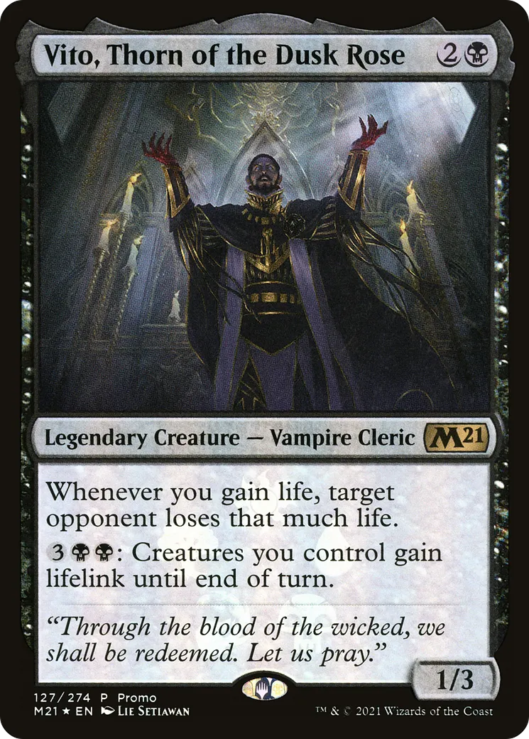 Vito, Thorn of the Dusk Rose — Core Set 2021 Promos — Magic: The Gathering