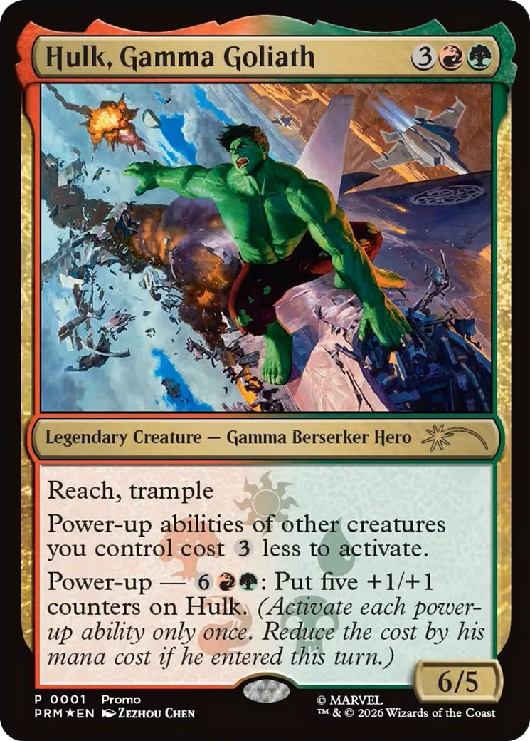 Hulk, Gamma Goliath — Media and Collaboration Promos — Magic: The Gathering