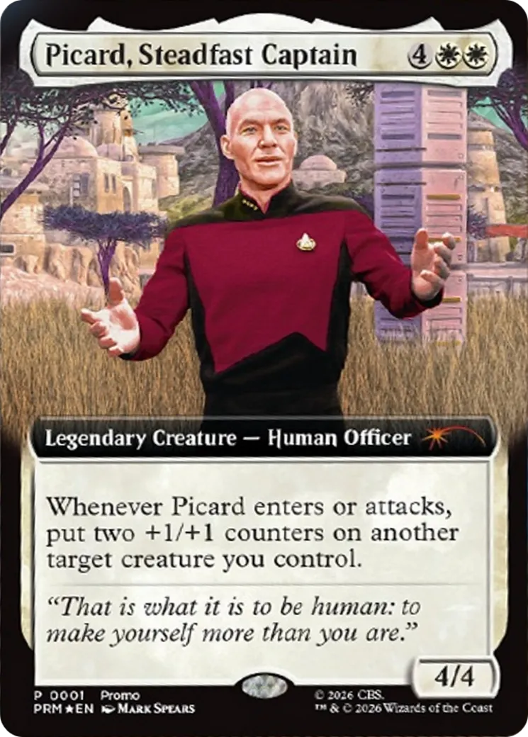 Picard, Steadfast Captain — Media and Collaboration Promos — Magic: The Gathering