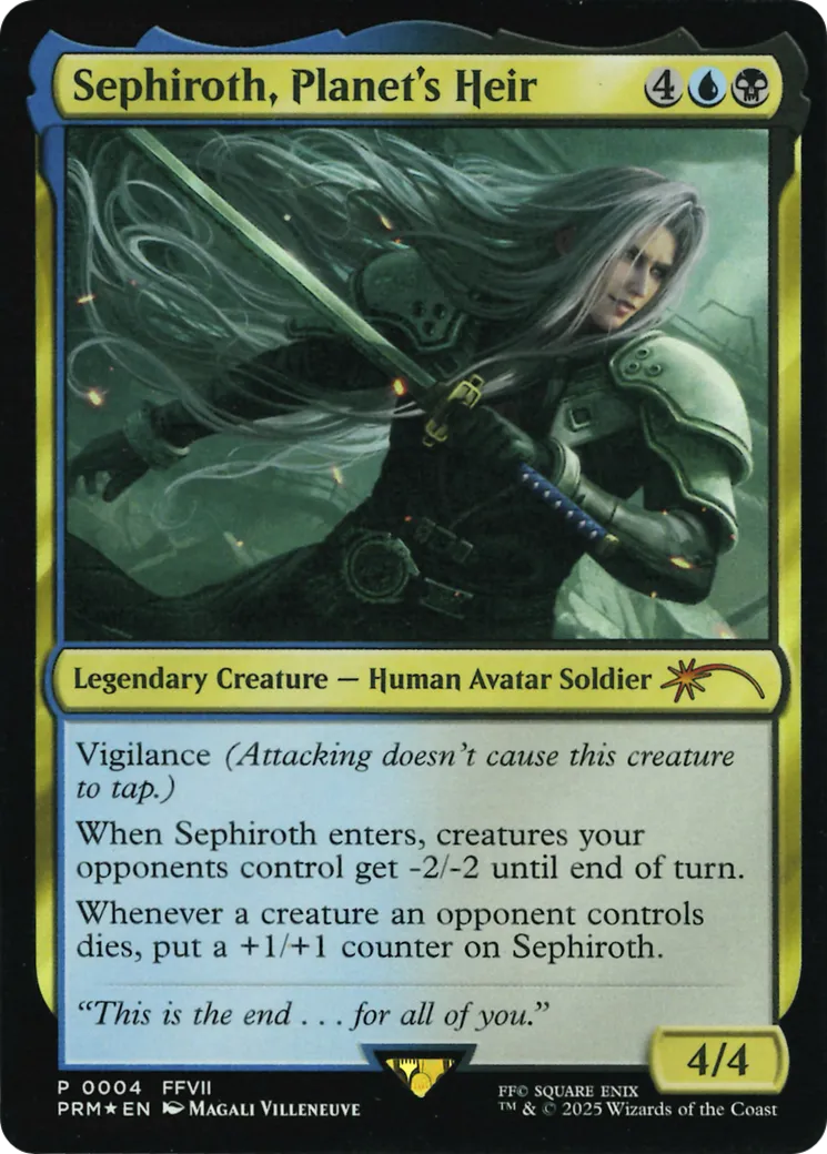 Sephiroth, Planet's Heir — Media and Collaboration Promos — Magic: The Gathering