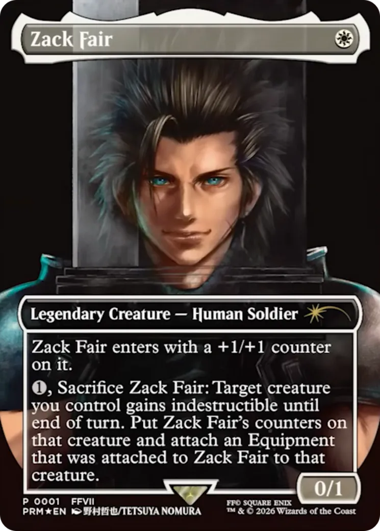 Zack Fair — Media and Collaboration Promos — Magic: The Gathering