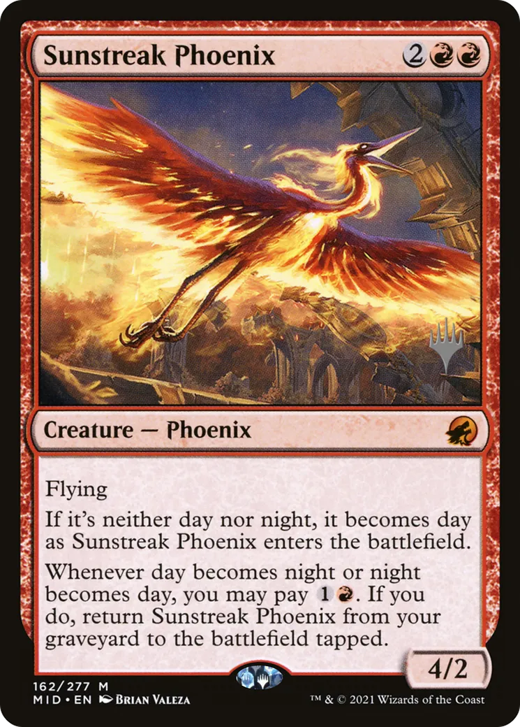 Sunstreak Phoenix — Innistrad: Midnight Hunt Promos — Magic: The Gathering
