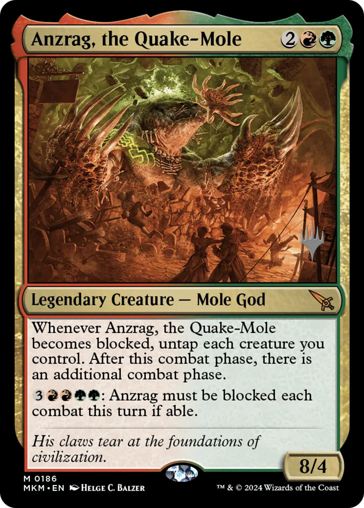 Anzrag, the Quake-Mole — Murders at Karlov Manor Promos — Magic: The Gathering