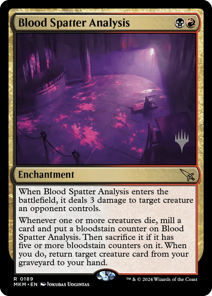 Analyse des éclaboussures de sang — Murders at Karlov Manor Promos — Magic: The Gathering
