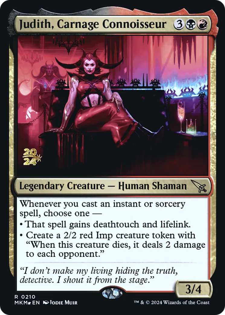 Judith, connaisseuse en carnage — Murders at Karlov Manor Promos — Magic: The Gathering